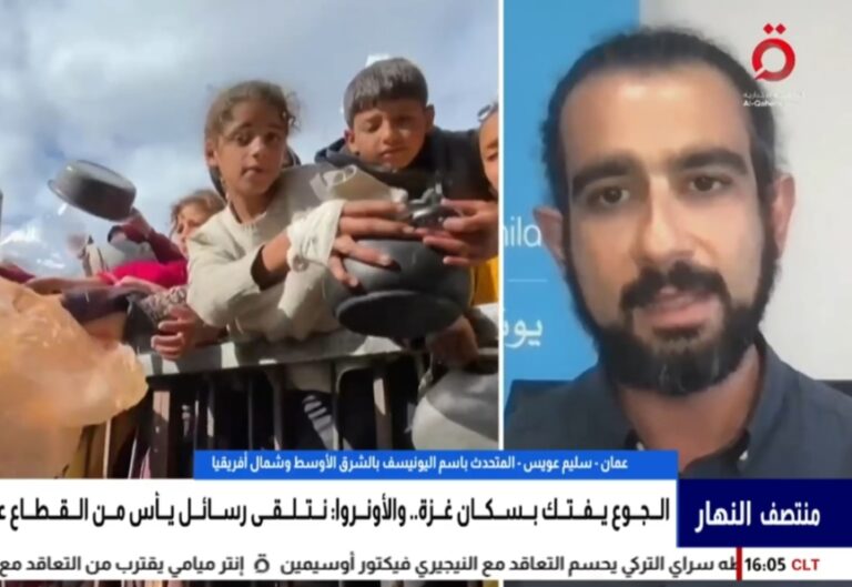 سليم عويس المتحدث باسم منظمة اليونيسف