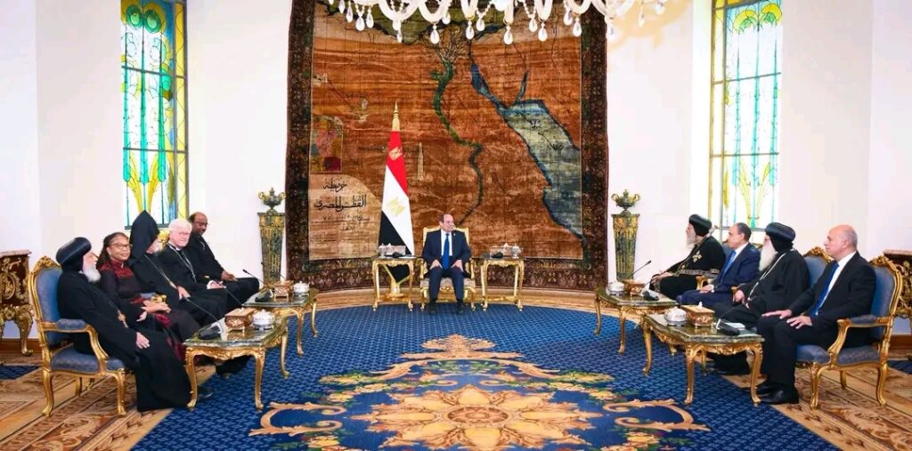 لقاء الرئيس السيسي ووفد مجلس الكنائس العالمي
