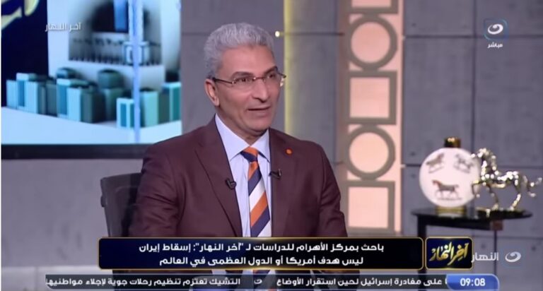 بشير عبدالفتاح الباحث بمركز الأهرام