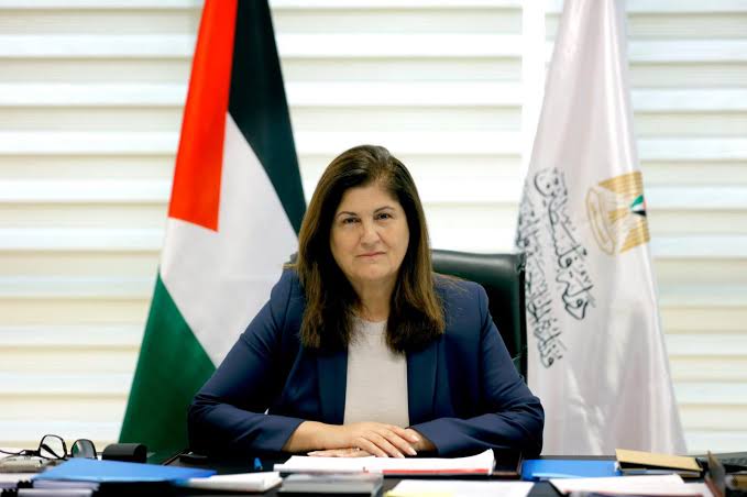 فارسين شاهين وزيرة الخارجية الفلسطينية