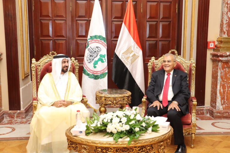 لقاء رئيس البرلمان العربي ورئيس مجلس الشيوخ