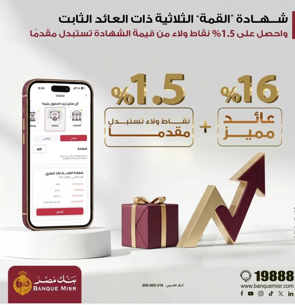 شهادة بنك مصر