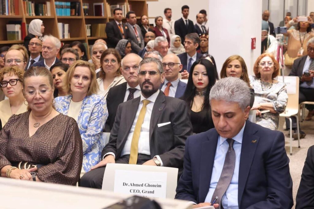 السفير الليبي خلال افتتاح مكتبة المتحف المصري الكبير